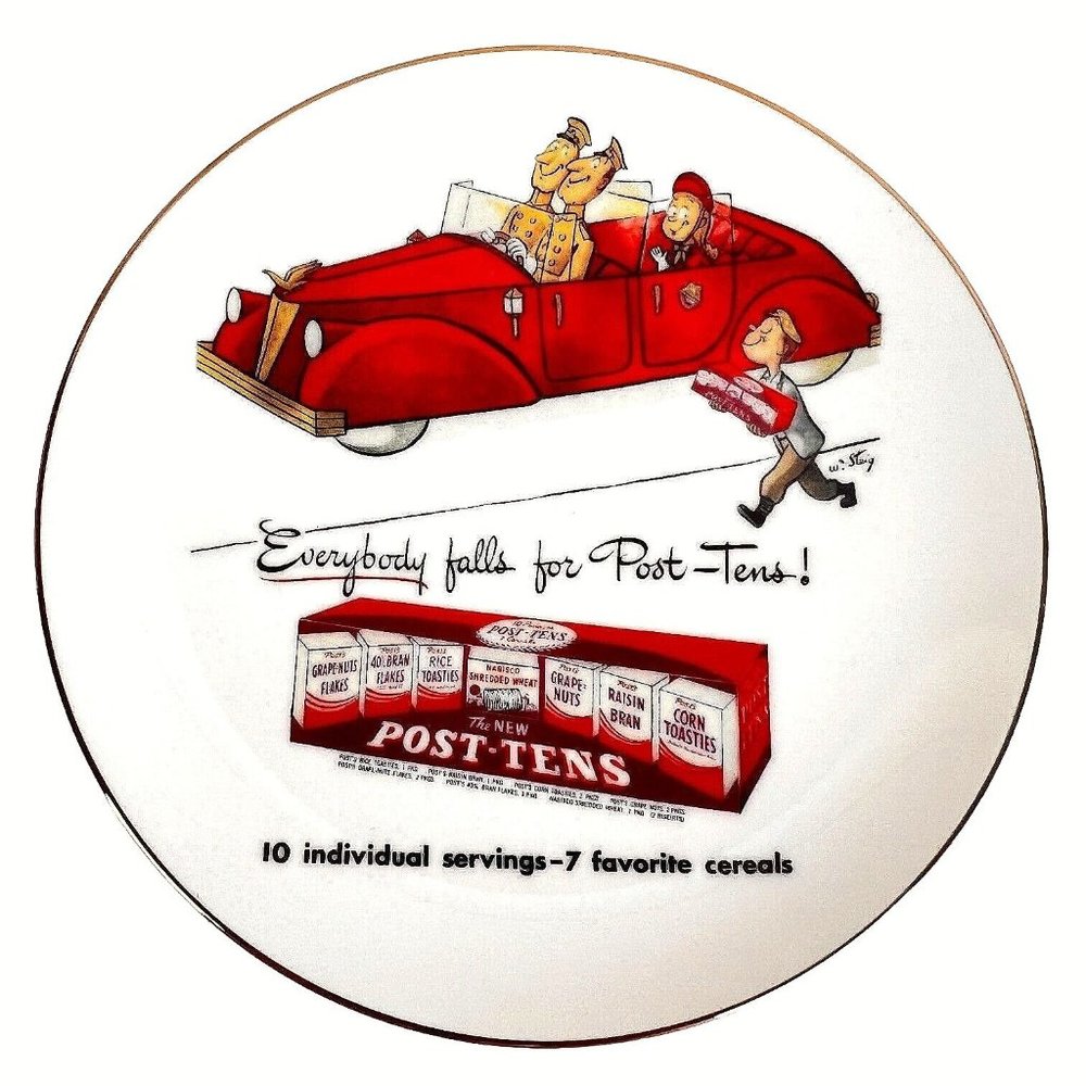 Kraft Food Post Cereal Post Tens‎ Collector Plate 2002 2003 United Way VTG Rare